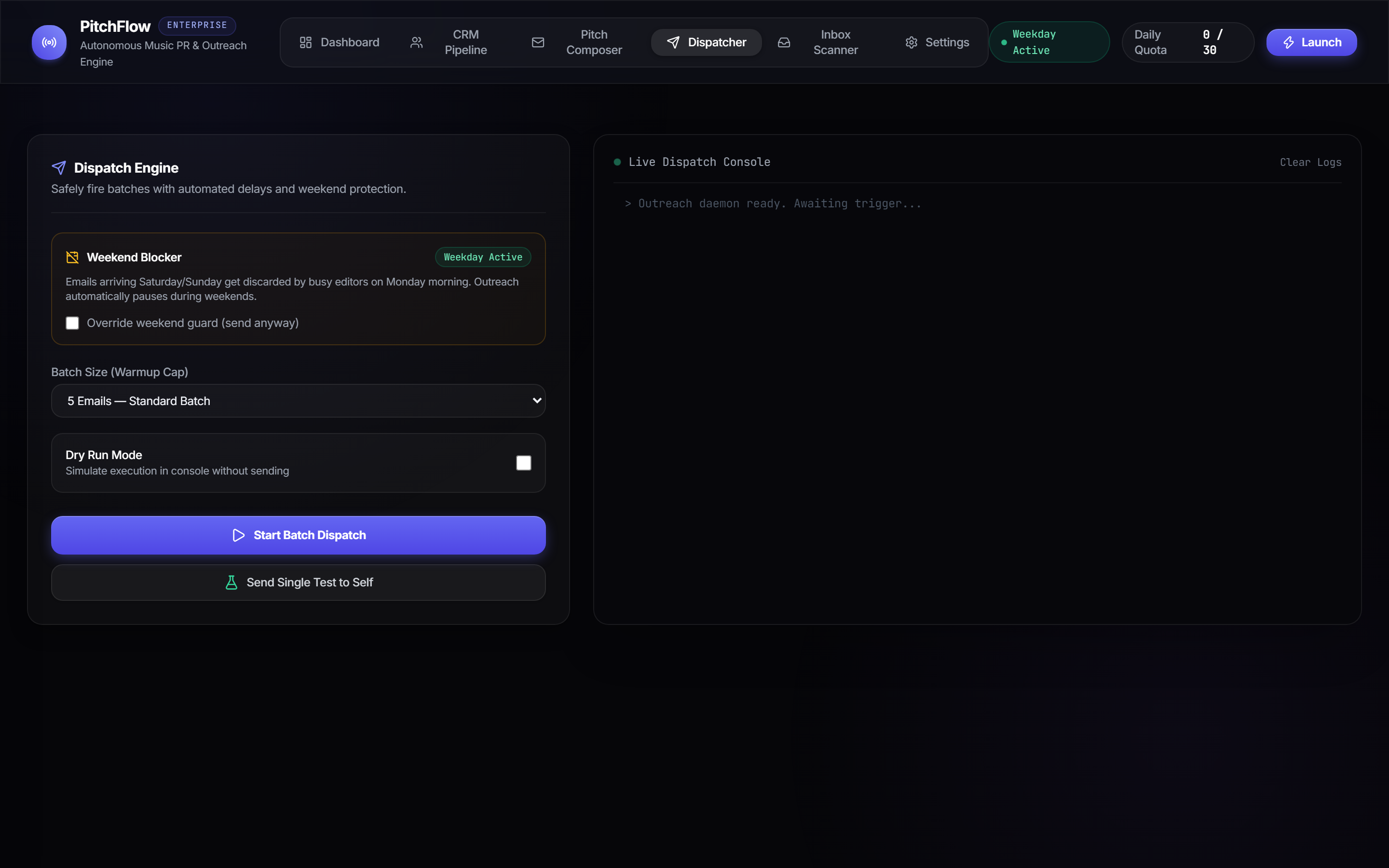 PitchFlow Intelligent Batch Dispatcher